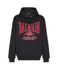 Hoodie balmain college floqué - Noir & Rouge