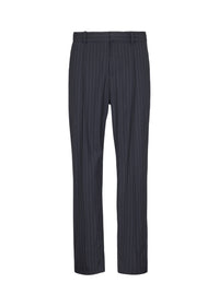 Straight wool trousers - Navy & White
