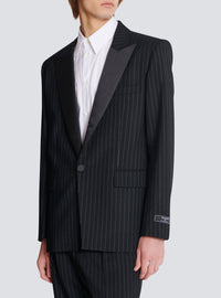 Veste à simple boutonnage en laine - Noir & Blanc
