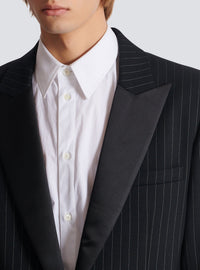 Veste à simple boutonnage en laine - Noir & Blanc