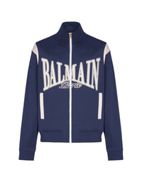 Veste sportive zippée balmain college - Bleu & Beige