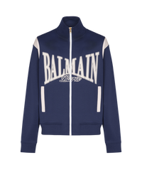 Veste sportive zippée balmain college - Bleu & Beige