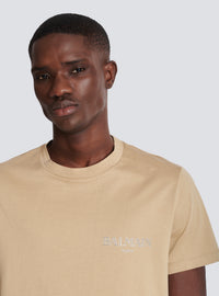 T-shirt à logo balmain vintage gel - Beige