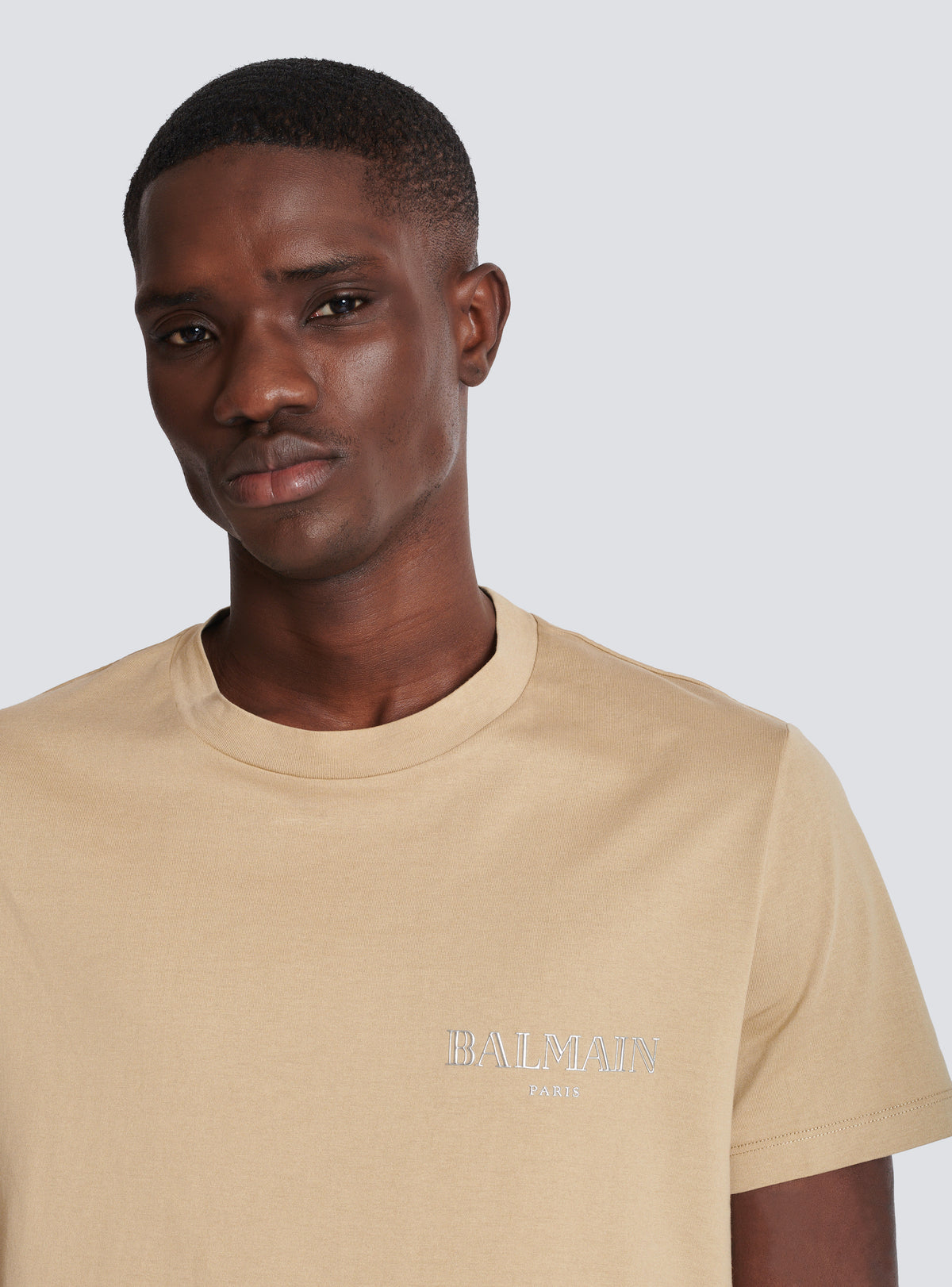 T-shirt à logo balmain vintage gel - Beige