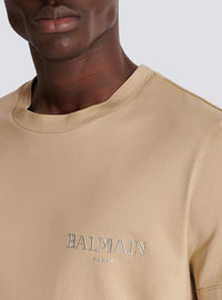 T-shirt à logo balmain vintage gel - Beige