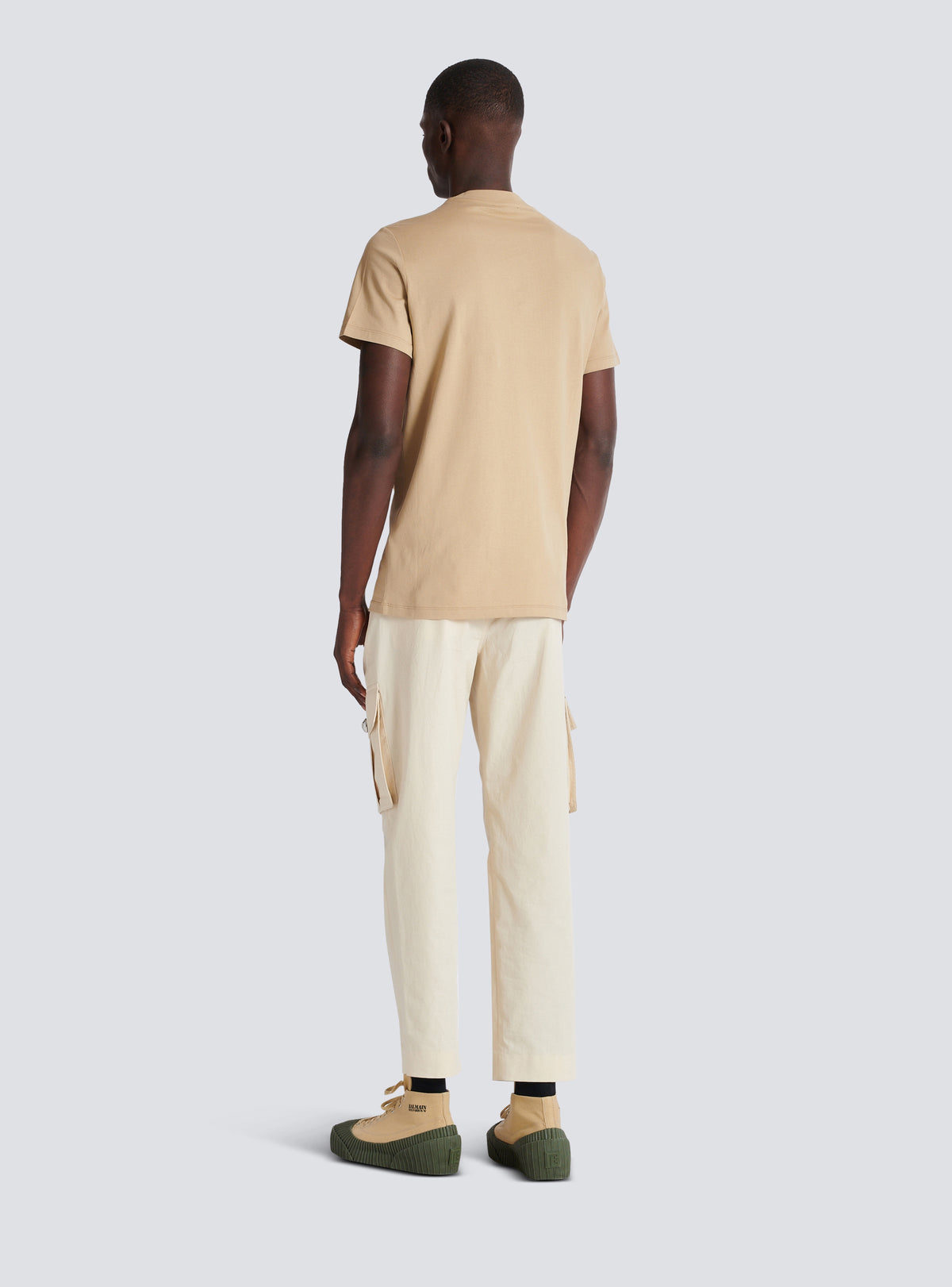 T-shirt à logo balmain vintage gel - Beige