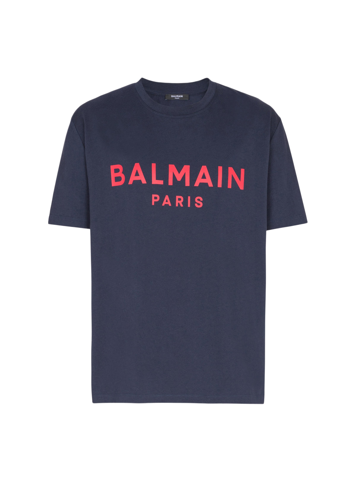 Balmain Paris printed T-shirt - Navy & Red