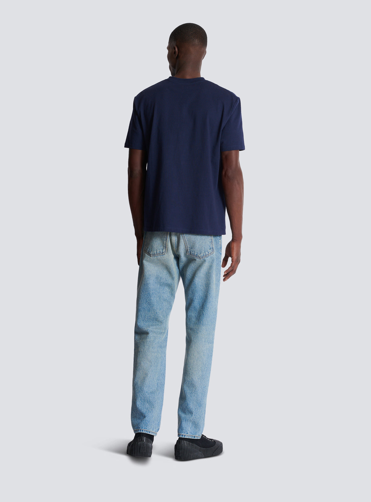 T-shirt imprimé balmain paris - Marine & Rouge