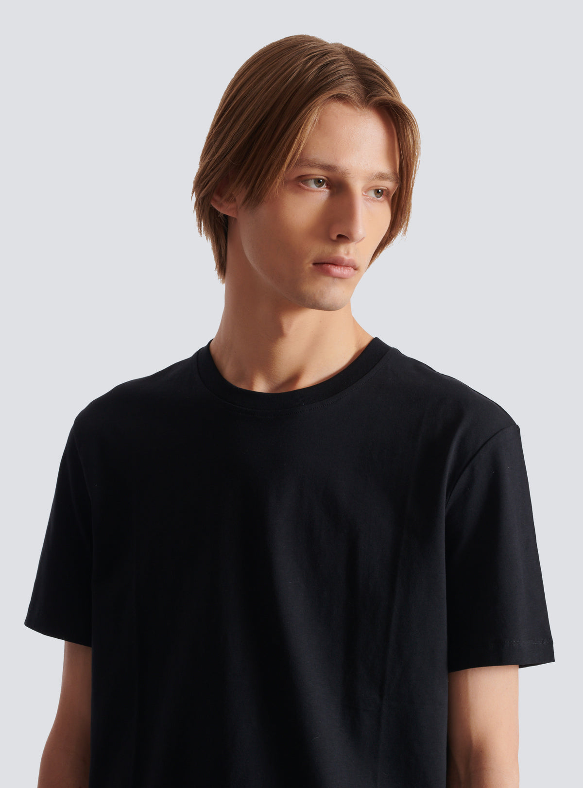 T-shirt imprimé small balmain stamp - Noir & Blanc