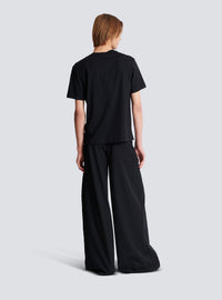 T-shirt imprimé small balmain stamp - Noir & Blanc