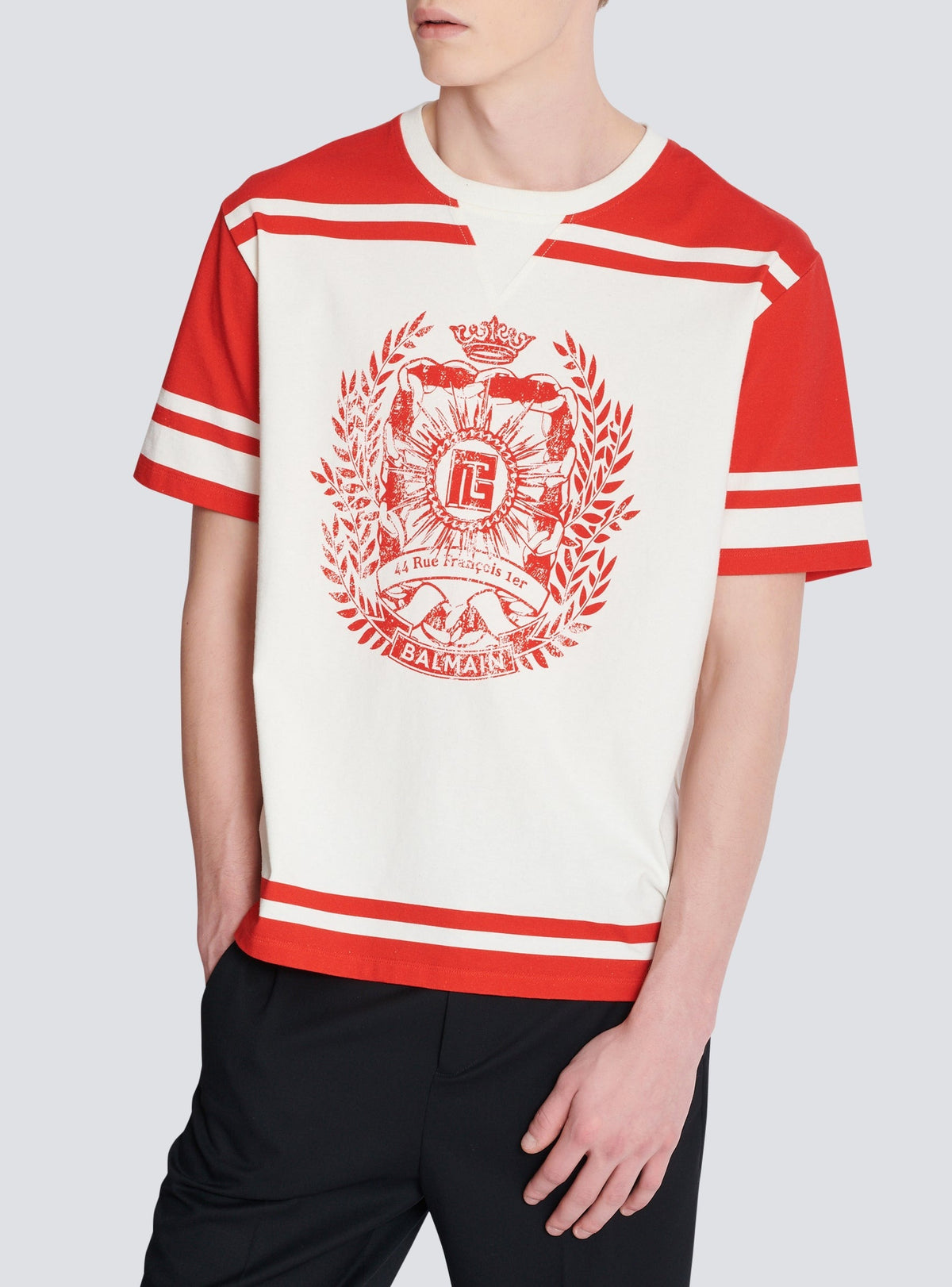 Varsity T-shirt - Cream & Red