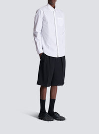 Chemise brodée en popeline - Blanc Optique