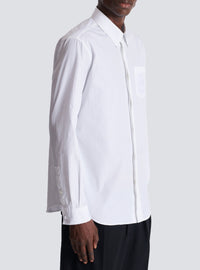 Chemise brodée en popeline - Blanc Optique