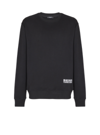 Sweat-shirt imprimé small balmain stamp - Noir & Blanc