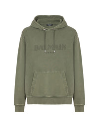 Hoodie brodé balmain vintage - Kaki & Kaki