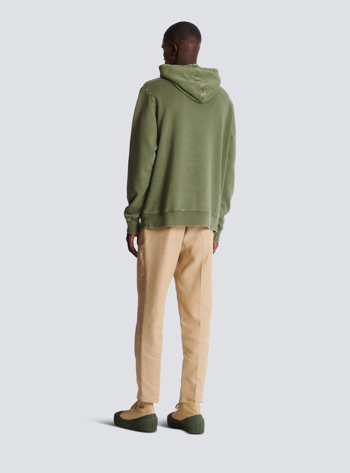 Hoodie brodé balmain vintage - Kaki & Kaki