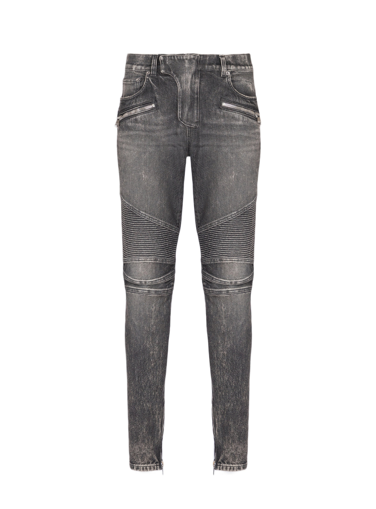 Slim denim biker trousers - Dark Denim Grey