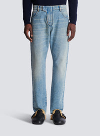 Jean regular en denim  - Bleu Jean Délavé