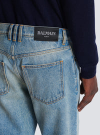 Jean regular en denim  - Bleu Jean Délavé