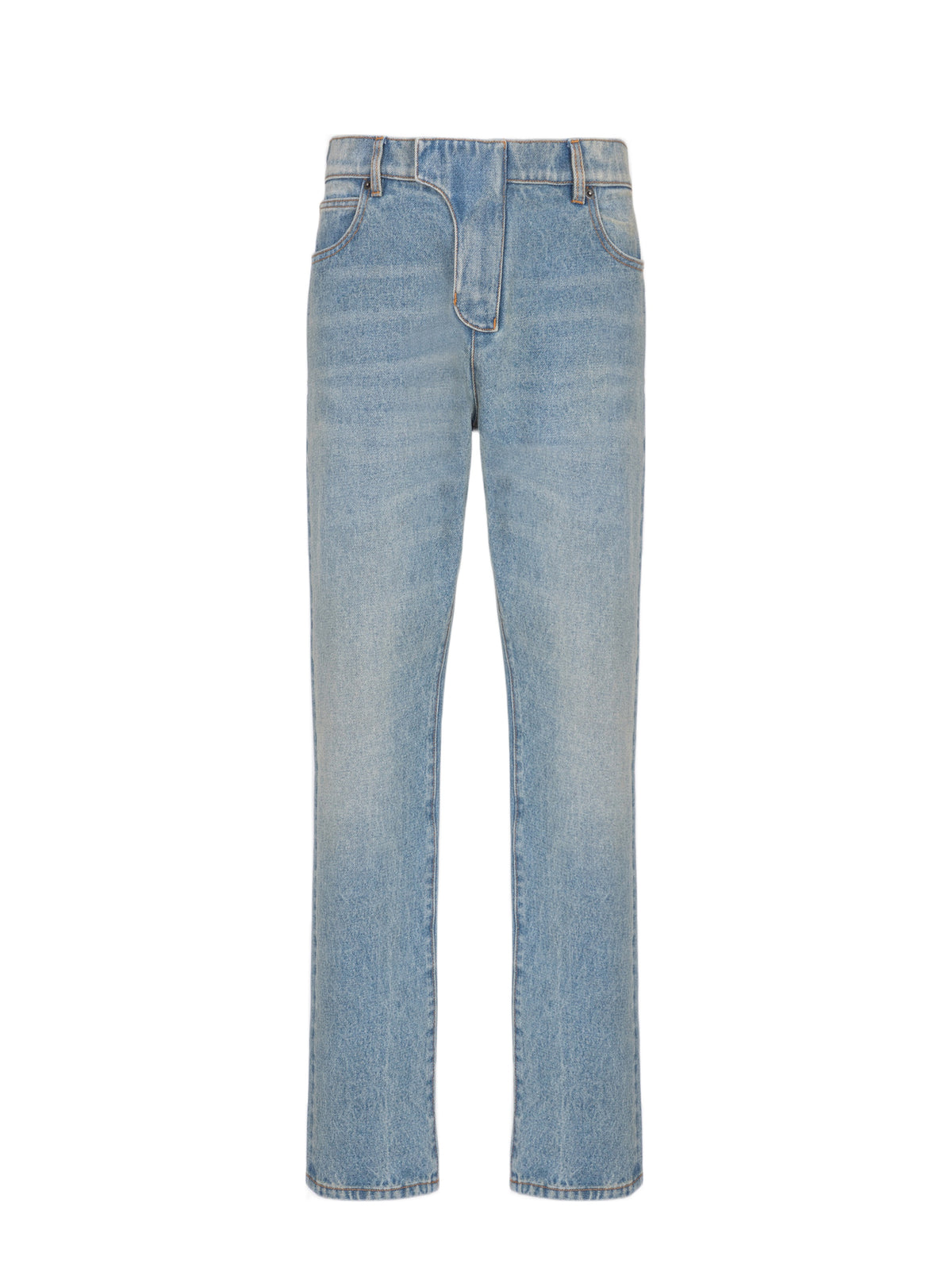 Pantalon regular en denim - Bleu Jean Délavé