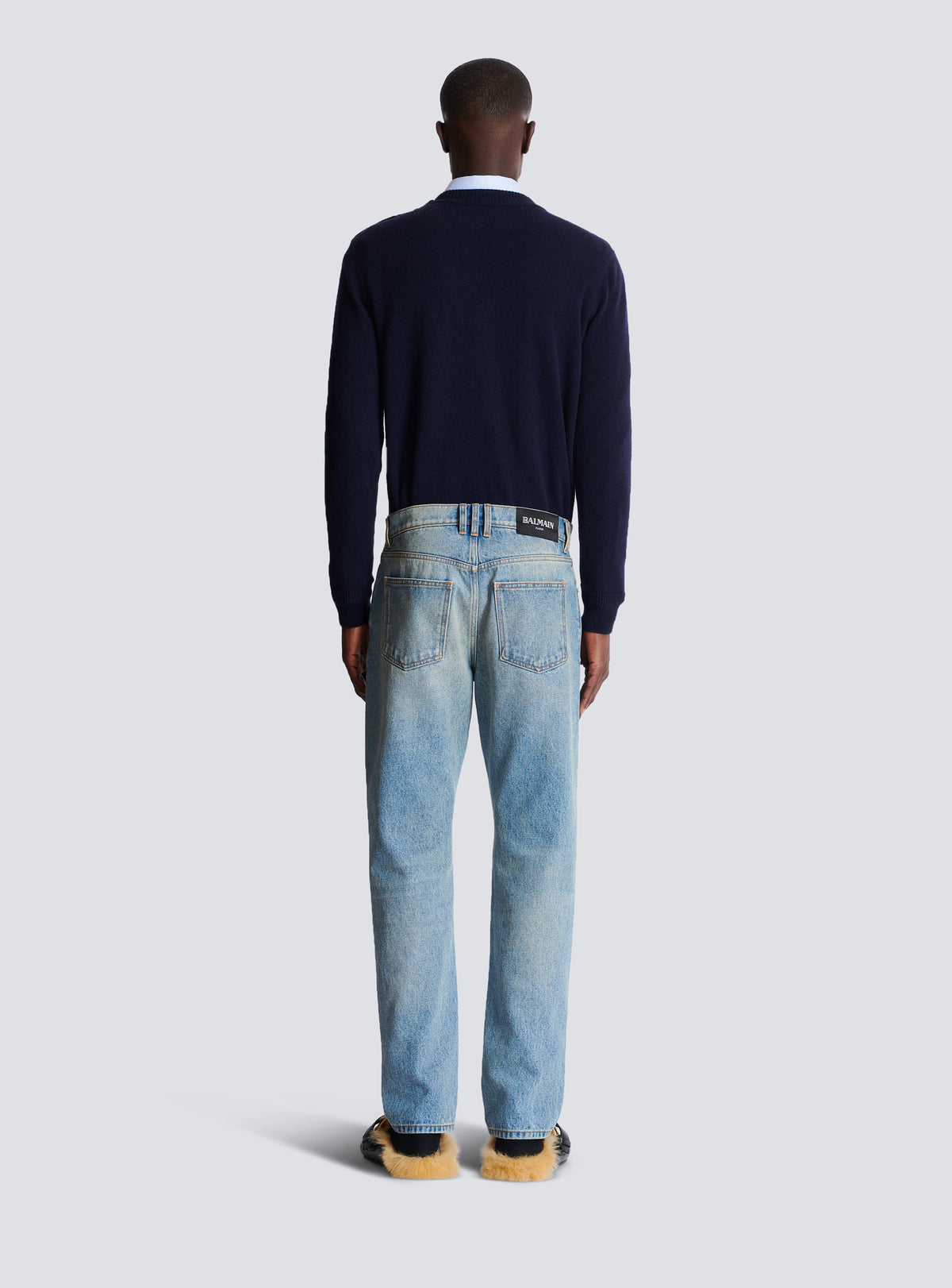 Jean regular en denim  - Bleu Jean Délavé
