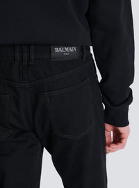 Jean regular en denim  - Noir Délavé