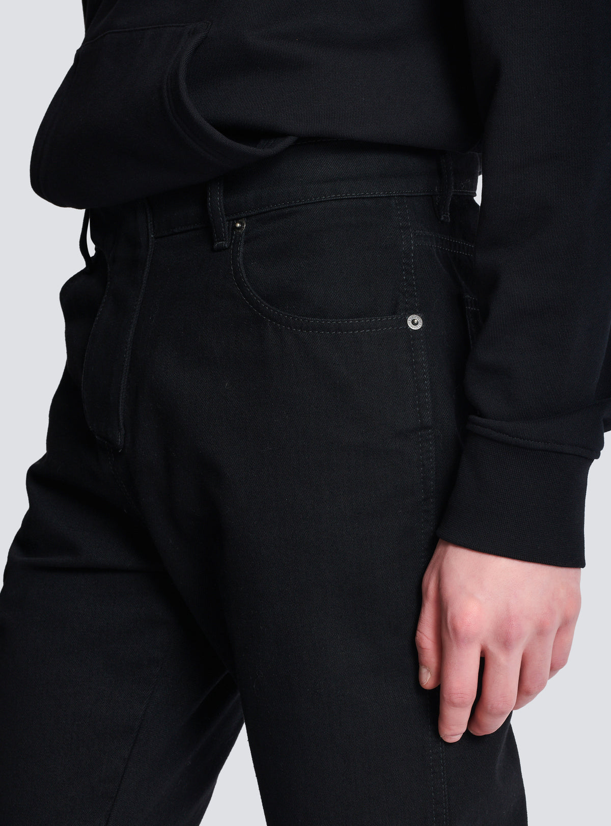 Jean regular en denim  - Noir Délavé