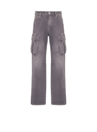 Jean loose cargo en denim  - Gris Denim