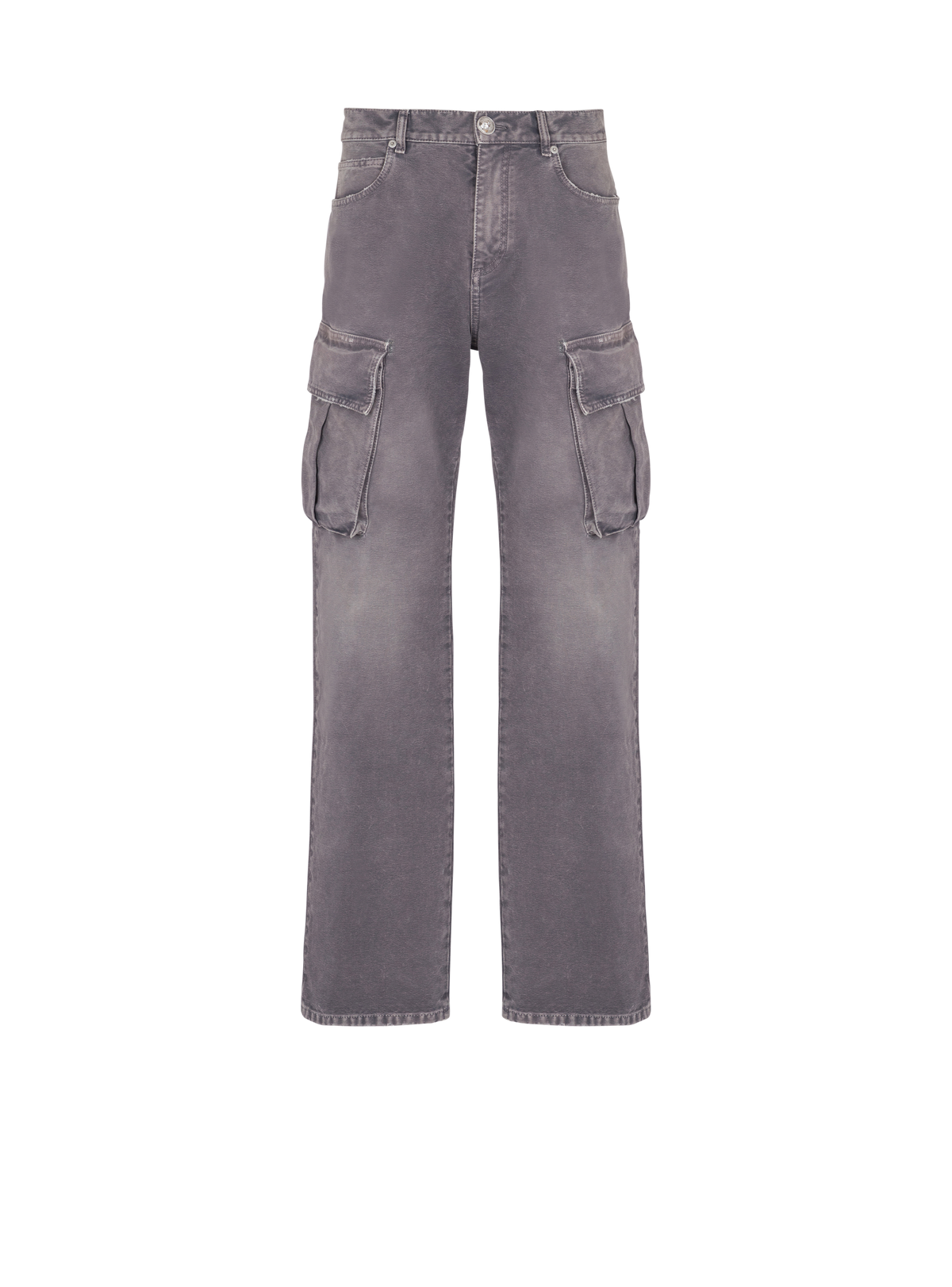 Jean loose cargo en denim  - Gris Denim