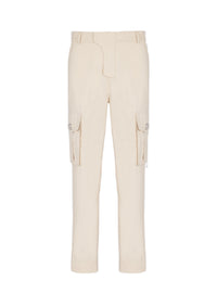 Cotton cargo trousers - Beige