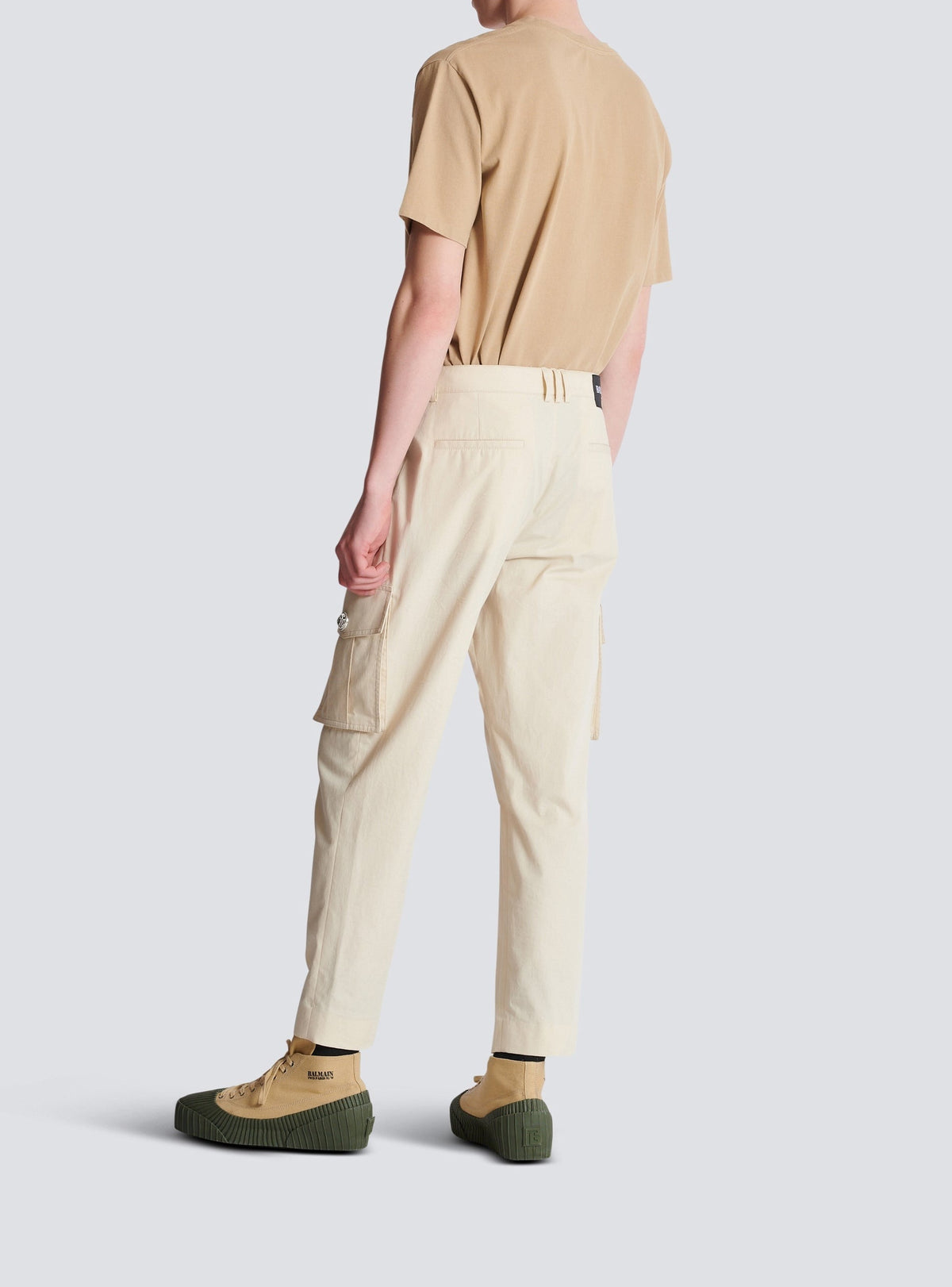 Cotton cargo trousers - Beige