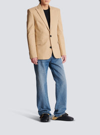 2-button canvas jacket - Beige