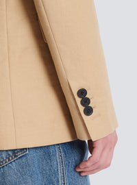 Veste 2 boutons en toile - Beige