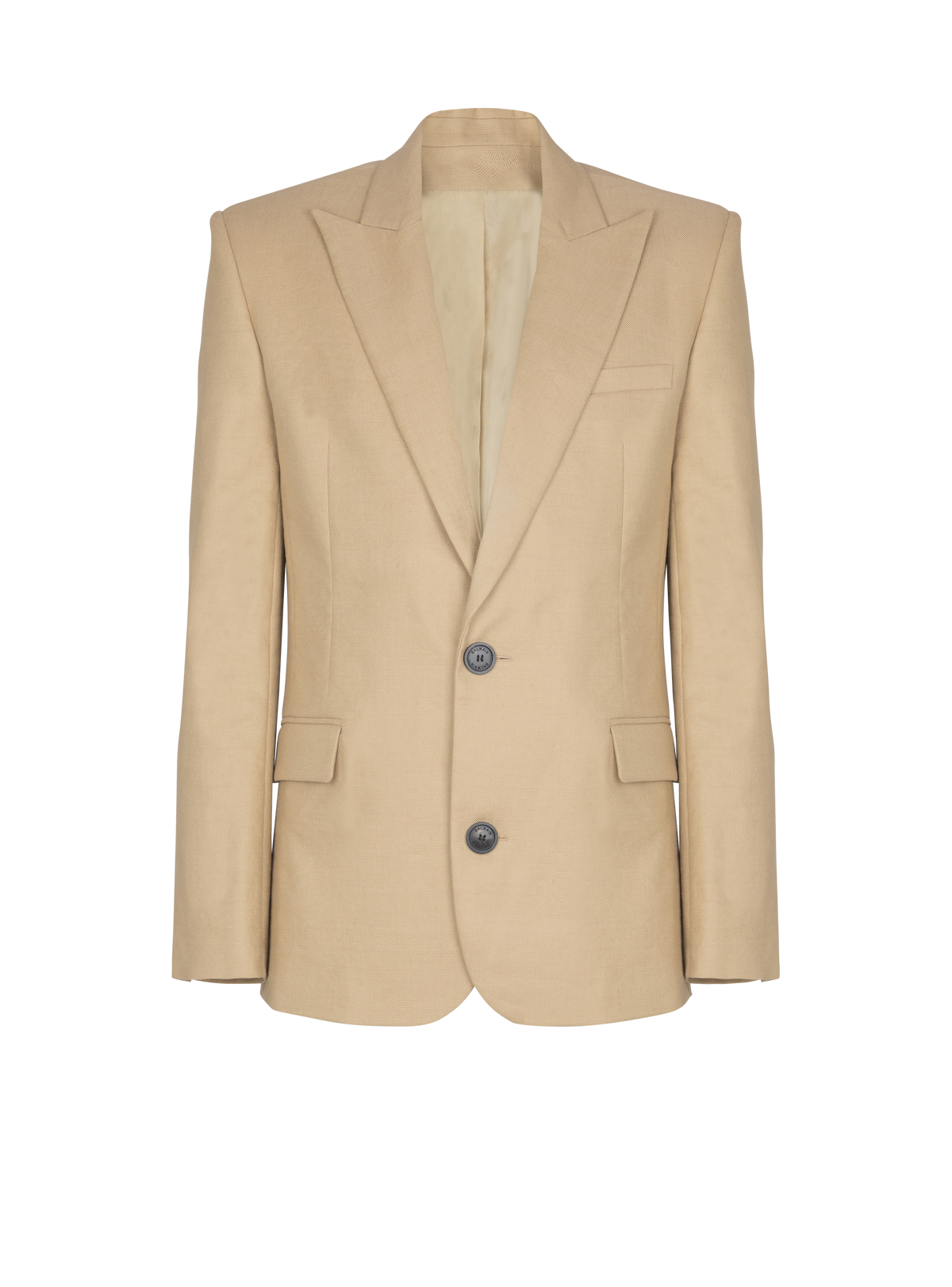 Veste 2 boutons en toile - Beige