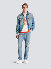 Veste en denim blue doublée - Bleu Jean Délavé