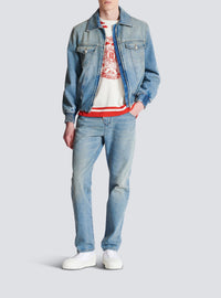 Lined denim jacket - Washed Denim Blue