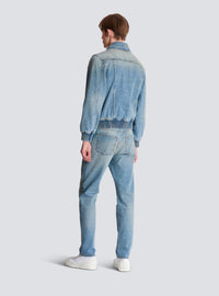 Veste en denim blue doublée - Bleu Jean Délavé
