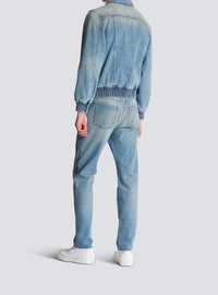 Lined denim jacket - Washed Denim Blue