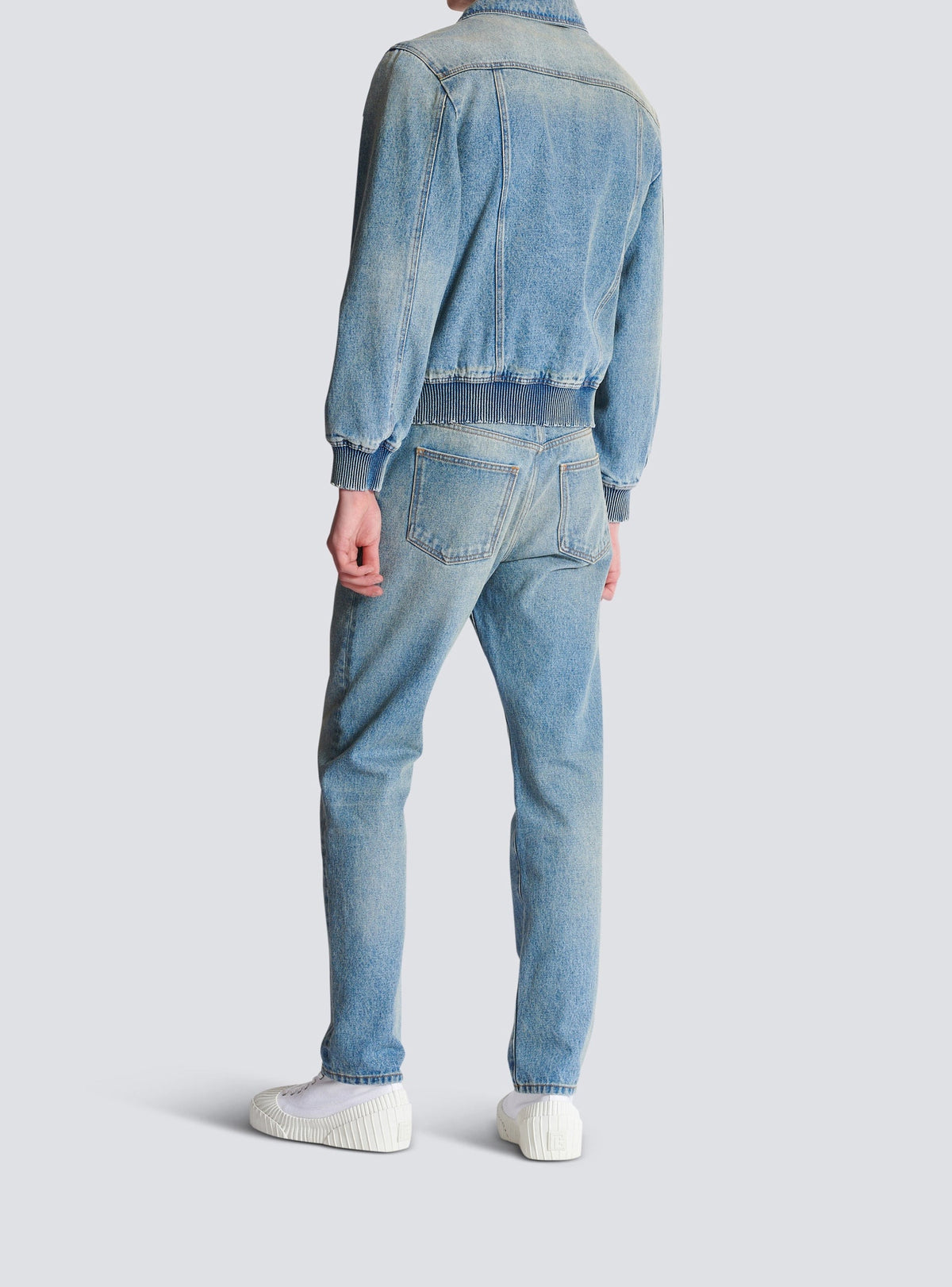 Lined denim jacket - Washed Denim Blue