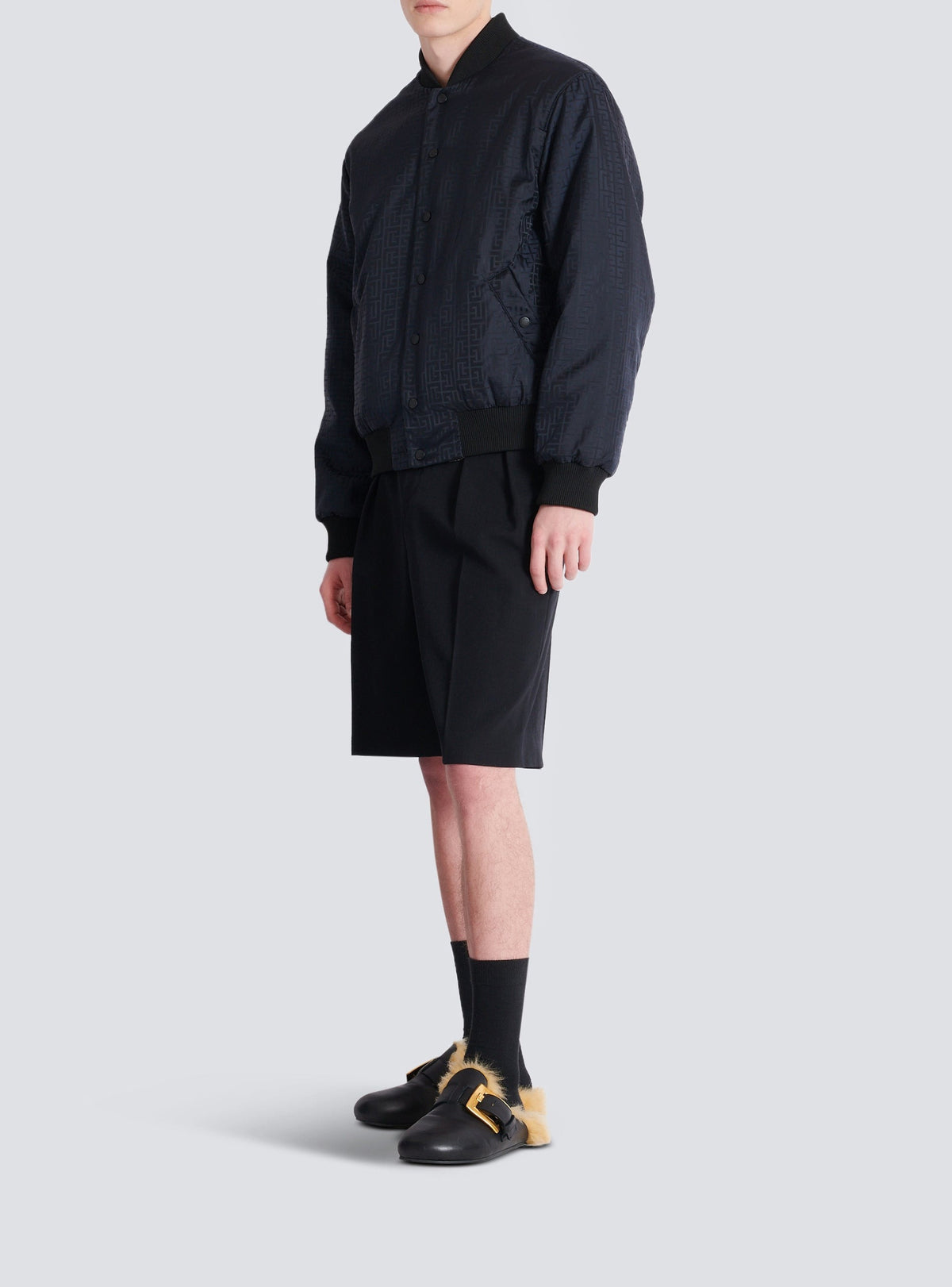 Bomber réversible en soie - Noir & Or