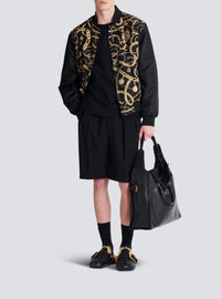 Bomber réversible en soie - Noir & Or