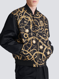 Bomber réversible en soie - Noir & Or