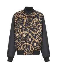 Bomber réversible en soie - Noir & Or
