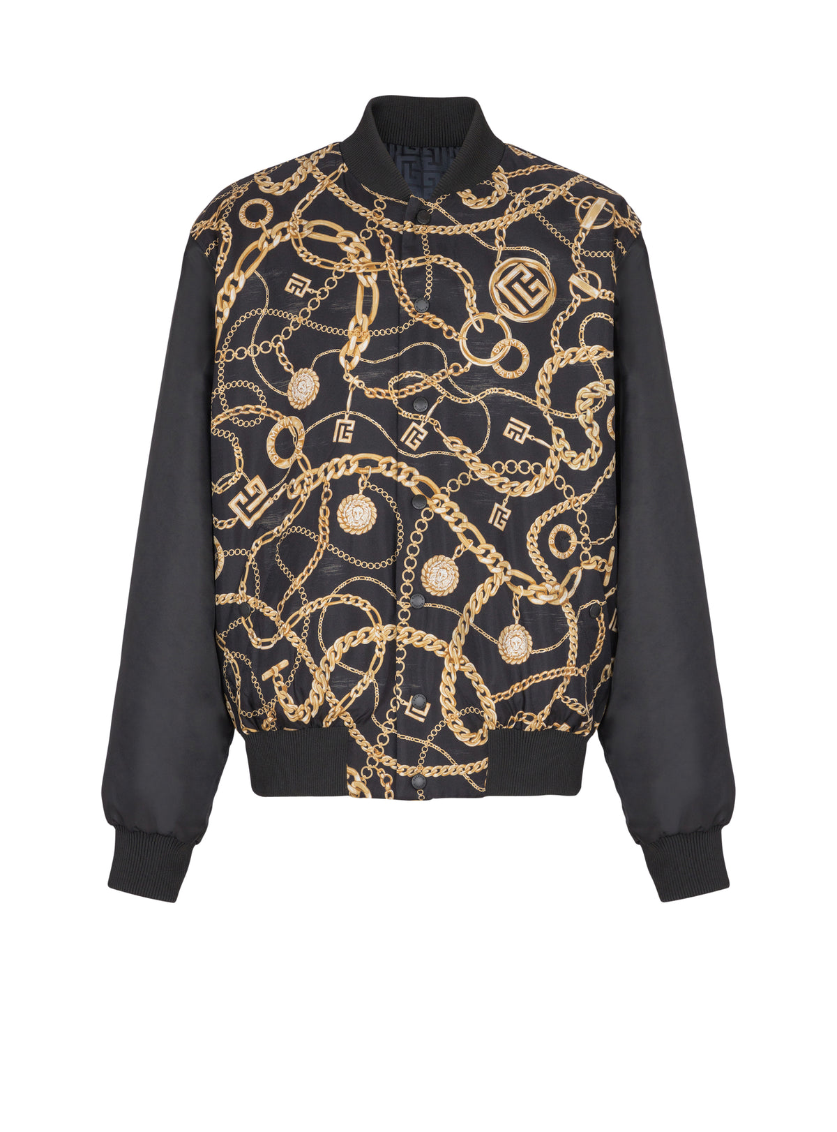 Bomber réversible en soie - Noir & Or