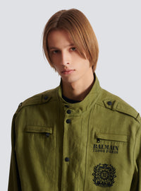 Veste inspiration aviateur en coton  - Kaki