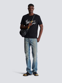 T-shirt Balmain à motif  - Noir & Blanc