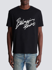 T-shirt Balmain à motif  - Noir & Blanc