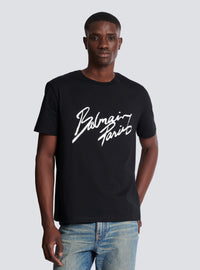 T-shirt Balmain à motif  - Noir & Blanc