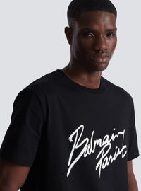 T-shirt Balmain à motif  - Noir & Blanc
