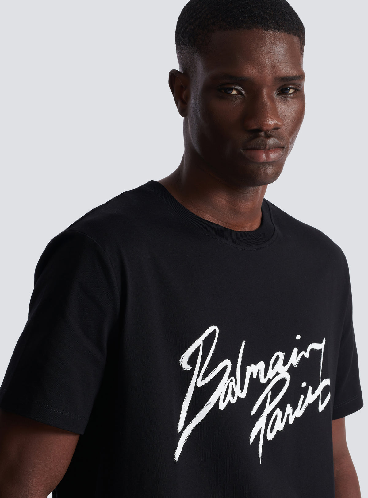 T-shirt Balmain à motif  - Noir & Blanc